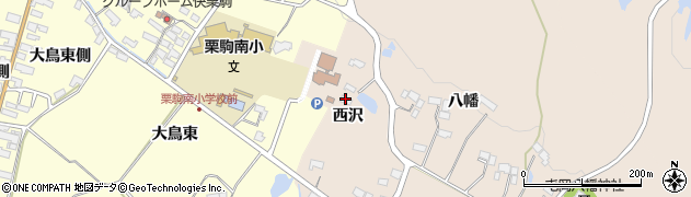 宮城県栗原市栗駒八幡（西沢）周辺の地図