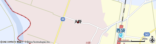 山形県庄内町（東田川郡）大野周辺の地図