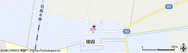 山形県庄内町（東田川郡）田谷（谷田）周辺の地図