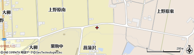 宮城県栗原市栗駒中野菖蒲沢周辺の地図