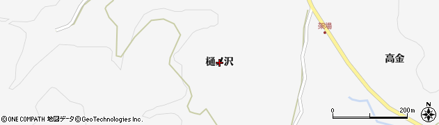 岩手県一関市藤沢町大籠（樋ノ沢）周辺の地図