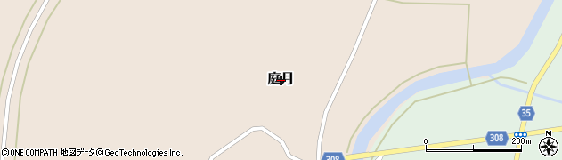 山形県鮭川村（最上郡）庭月周辺の地図