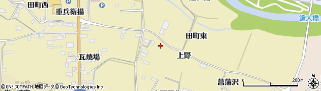 宮城県栗原市栗駒中野（上野）周辺の地図