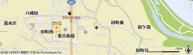 宮城県栗原市栗駒中野田町東10周辺の地図