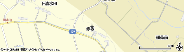 宮城県栗原市栗駒稲屋敷（赤坂）周辺の地図