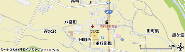 宮城県栗原市栗駒中野八幡田209周辺の地図