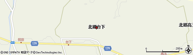 宮城県栗原市鶯沢（北郷台下）周辺の地図