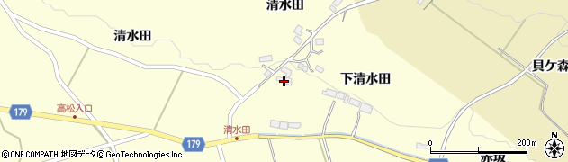 宮城県栗原市栗駒稲屋敷（下清水田）周辺の地図