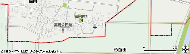 山形県酒田市広野福岡14周辺の地図