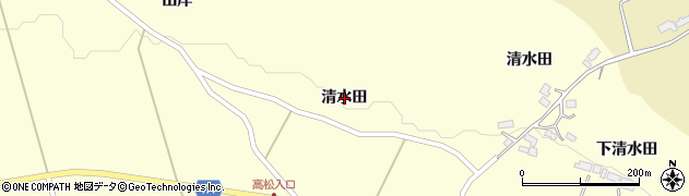 宮城県栗原市栗駒稲屋敷（清水田）周辺の地図