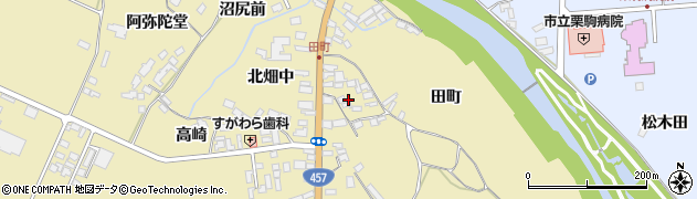宮城県栗原市栗駒中野田町1周辺の地図