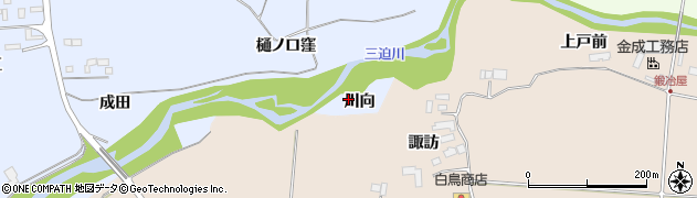 宮城県栗原市栗駒岩ケ崎（川向）周辺の地図