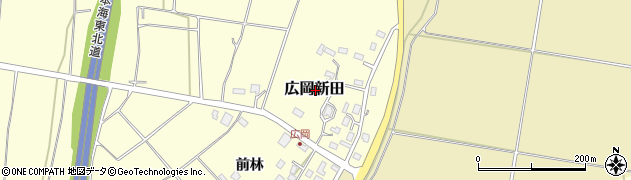 山形県酒田市広岡新田周辺の地図