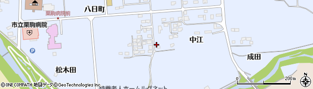 宮城県栗原市栗駒岩ケ崎（中江）周辺の地図