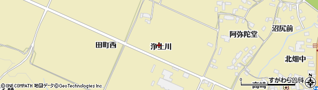 宮城県栗原市栗駒中野（浄土川）周辺の地図