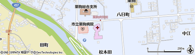 宮城県栗原市栗駒岩ケ崎（松木田）周辺の地図