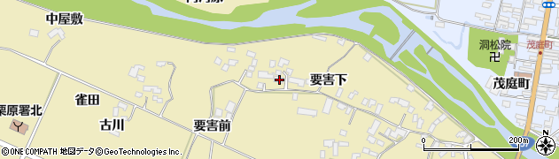 宮城県栗原市栗駒中野要害下22周辺の地図