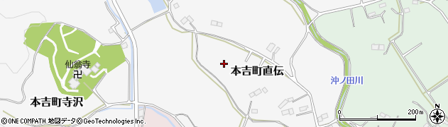 宮城県気仙沼市本吉町直伝周辺の地図