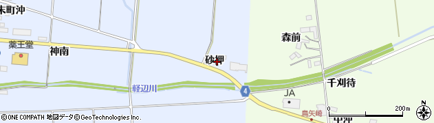 宮城県栗原市栗駒岩ケ崎（砂押）周辺の地図