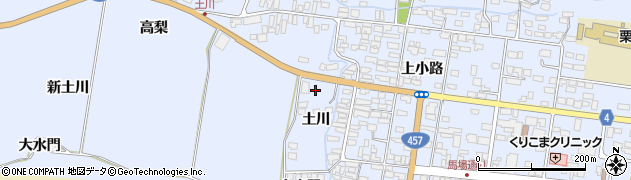 宮城県栗原市栗駒岩ケ崎（新土川）周辺の地図