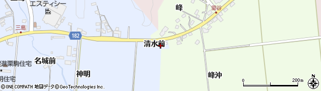 宮城県栗原市栗駒岩ケ崎（清水前）周辺の地図