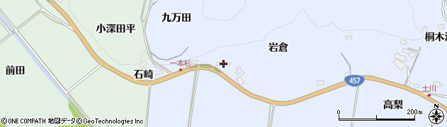 宮城県栗原市栗駒岩ケ崎岩倉9周辺の地図