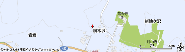 宮城県栗原市栗駒岩ケ崎（桐木沢）周辺の地図