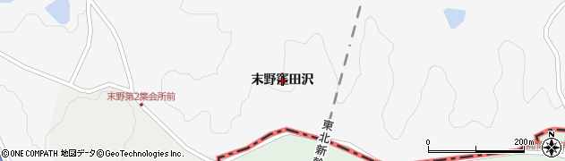 宮城県栗原市金成（末野窪田沢）周辺の地図