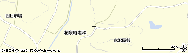 岩手県一関市花泉町老松下蛭沢周辺の地図