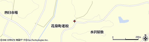 岩手県一関市花泉町老松（下蛭沢）周辺の地図