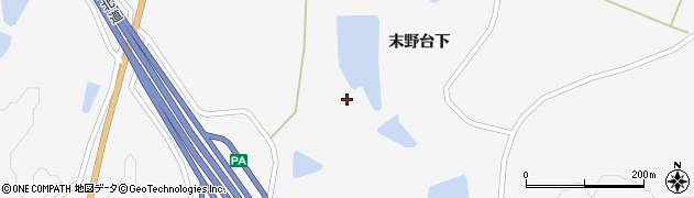 宮城県栗原市金成（末野新田沢）周辺の地図