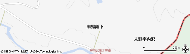 宮城県栗原市金成（末野館下）周辺の地図