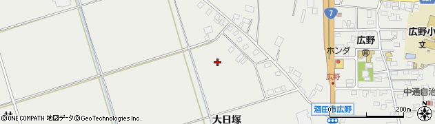 山形県酒田市広野大日塚周辺の地図