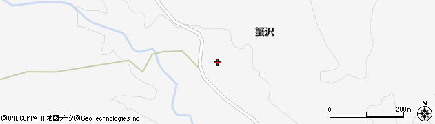 宮城県栗原市栗駒文字蟹沢周辺の地図