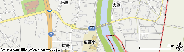 山形県酒田市広野下通87周辺の地図