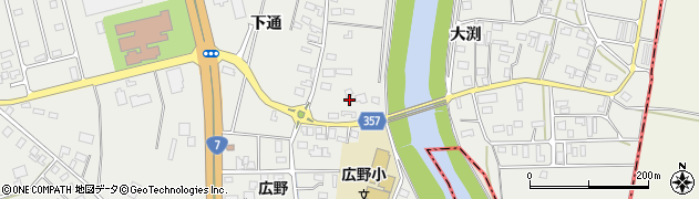 山形県酒田市広野下通86周辺の地図