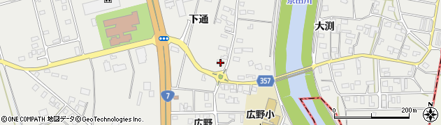 山形県酒田市広野下通100周辺の地図