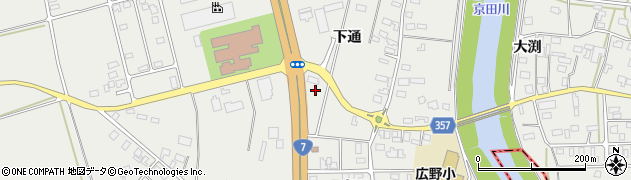 山形県酒田市広野下通210周辺の地図