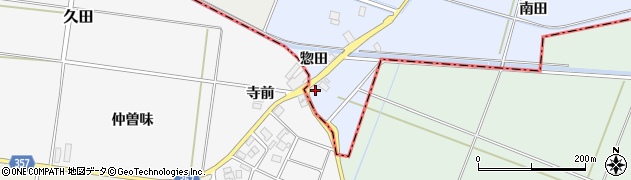山形県酒田市局惣田24周辺の地図
