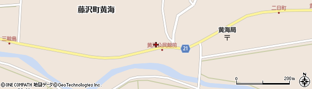 岩手県一関市藤沢町黄海（中田）周辺の地図