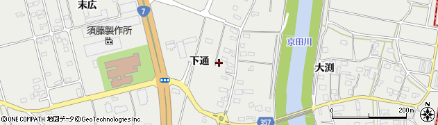 山形県酒田市広野下通113周辺の地図