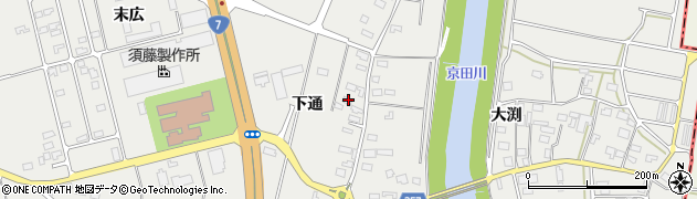 山形県酒田市広野下通116周辺の地図