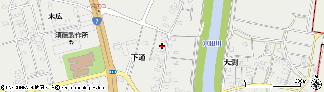 山形県酒田市広野下通120周辺の地図
