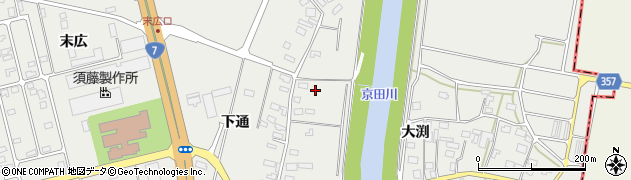 山形県酒田市広野下通63周辺の地図