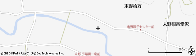 宮城県栗原市金成（末野日向）周辺の地図