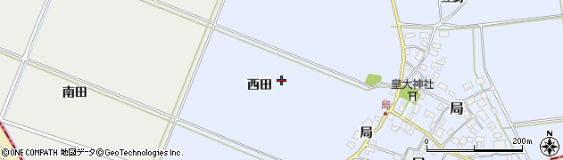 山形県酒田市局西田周辺の地図