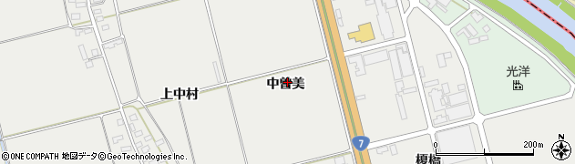 山形県酒田市広野中曽美周辺の地図