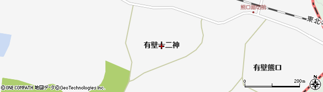 宮城県栗原市金成（有壁十二神）周辺の地図