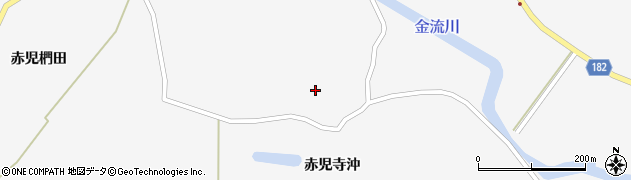 宮城県栗原市金成赤児寺沖119周辺の地図