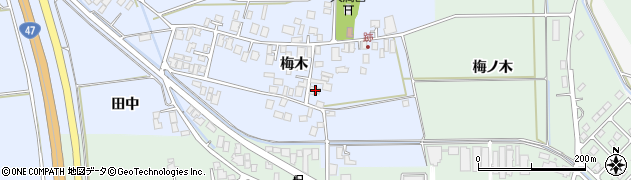 山形県東田川郡庄内町跡梅木87周辺の地図